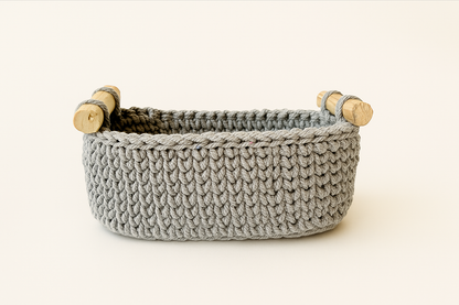 2 Jar Oval Basket